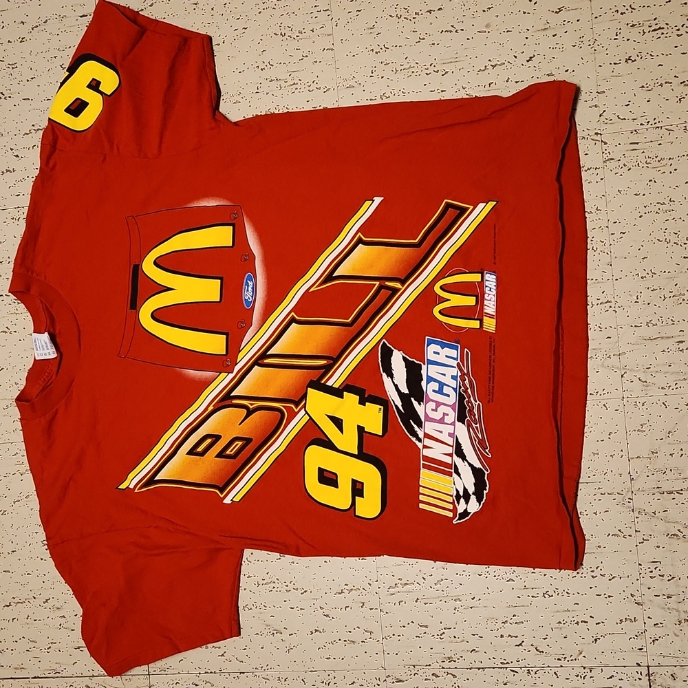 Bill Elliott 94 Red Nascar McDonald's Crewneck T-Shirt Vintage 1997